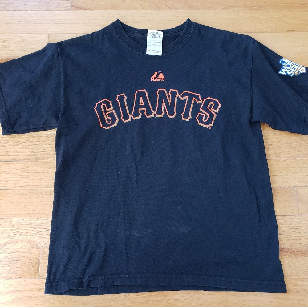 Giants Buster Posey World Series Shirt Kids Medium - Picture 1 of 7